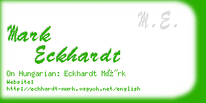 mark eckhardt business card